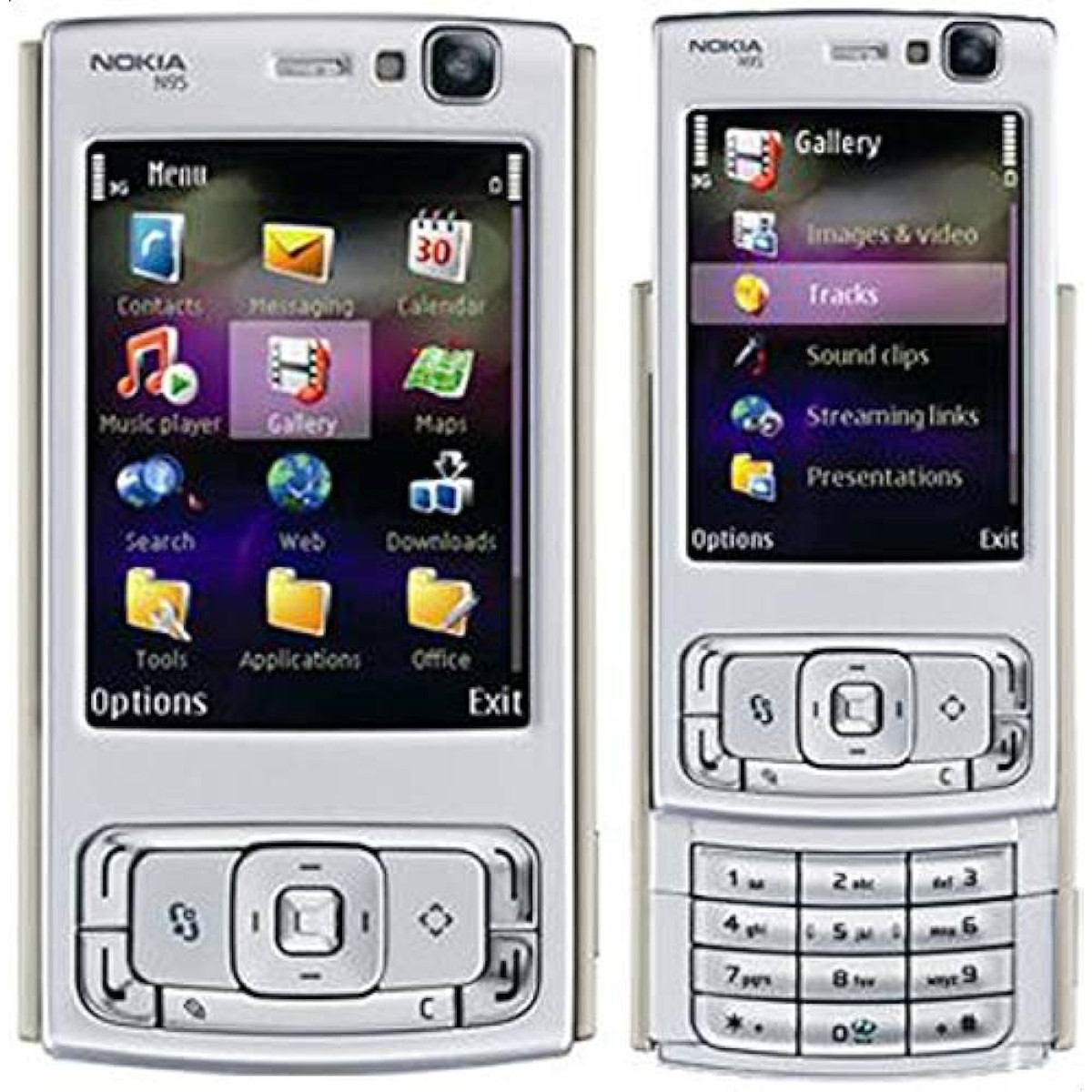 Nokia N95 8GB Preto Prata GSM Wi-Fi 3G GPS 5.0MP  MP3 Rádio FM - Desbloqueado