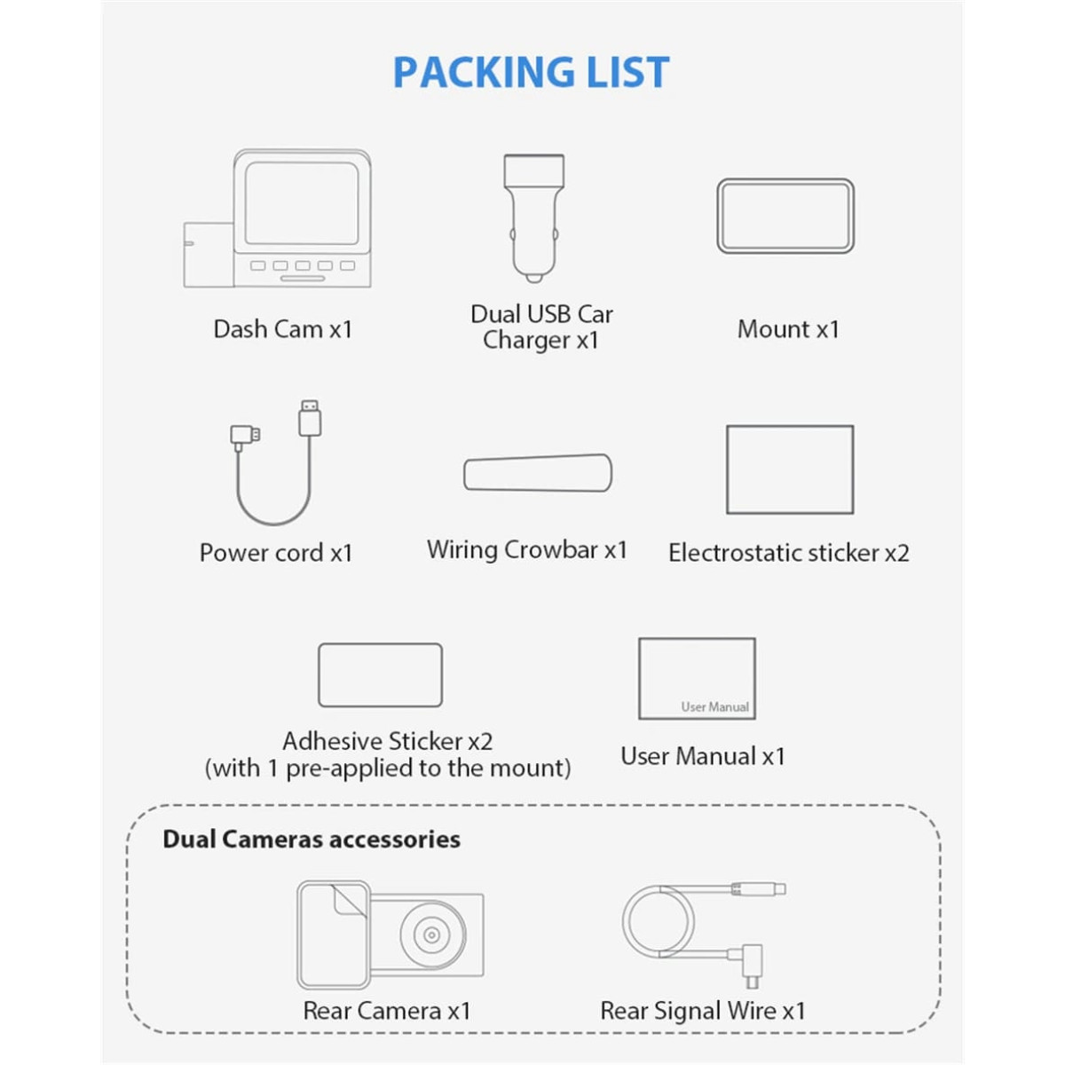 Camera Veicular Novatek 2K 4K Single Dual Dash Cam Pro 2.0" WiFi  Frontal 170 e Traseira 140 Graus Wide Angle 24H Estacionamento