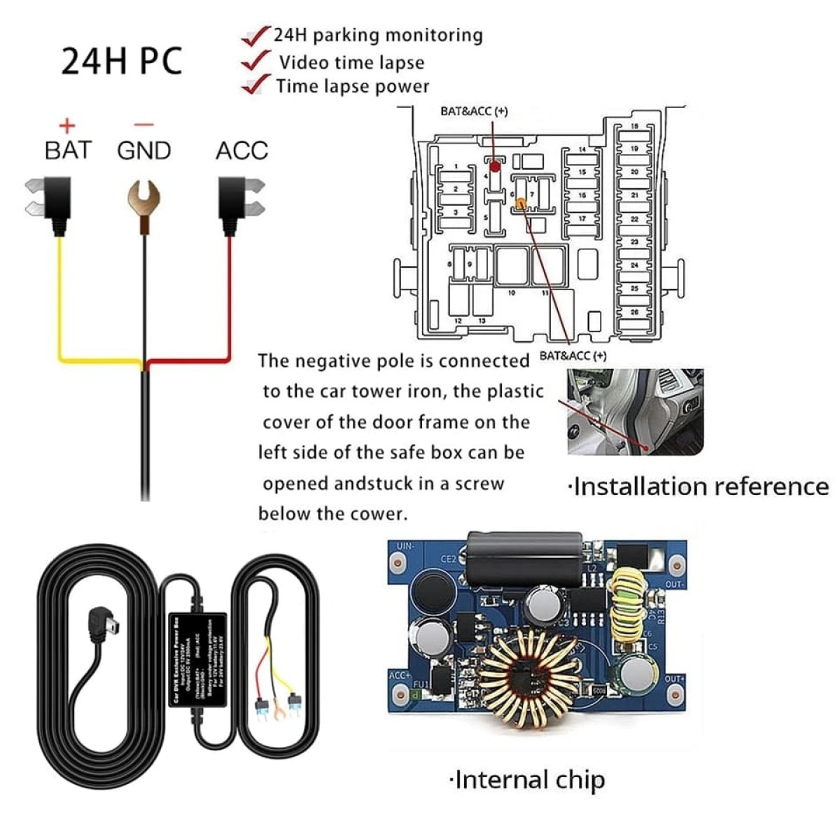 Camera Veicular Novatek 2K 4K Single Dual Dash Cam Pro 2.0" WiFi  Frontal 170 e Traseira 140 Graus Wide Angle 24H Estacionamento