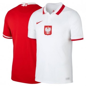 Camisa Futebol Nike Polonia Polônia Poland I e II Home Away 2020 2021 - Vermelho e Branco