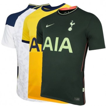 Camiseta Camisa Nike Tottenham I - II e III 2020 2021 - Branco Amarelo Verde