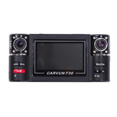 F30 HD Dual Camera Automotiva Car DVR  8 IR Lights SOS