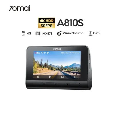 Dash Cam 70mai A810s ADAS GPS 4K HDR Sony STARVIS 2 - Versão Supercapacitor e Wi-Fi 6