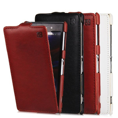 Case Capa Capinha protetora para Sony Xperia Z1 L39h em couro ecológico