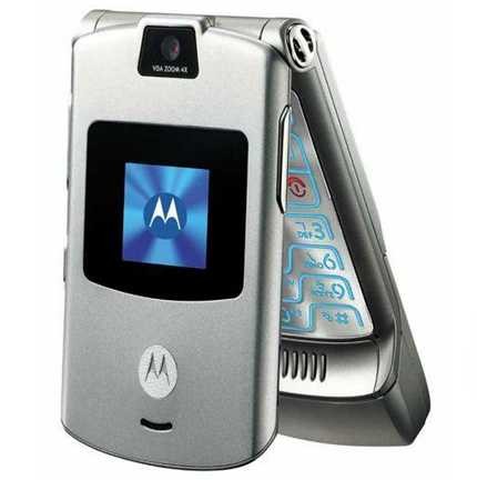 Motorola V3 Classic Silver - GSMGSM Flip 2.2 Tela LCD Quad-Band Java -  Prata Tudo em eletrônicos, smartphones, celulares, áudio, smartbands, etc