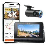 70Mai A810s com smartphone e camera traseira